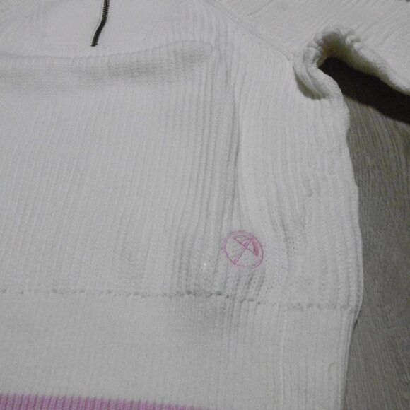 Puma X Arnold Palmer Women's Medium Golf Sweater Warm White 1/4 Zip Preppy - Picture 7 of 9